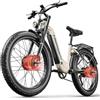 PINGGO Sheng-milo E Bike Electric Bike 26 Inch E-Mountain Bike full suspension E-Bike 48V17.5Ah Battery 7-Speed shifting electric cycling with Fat Tire mechanical Hydraulic oil brake aluminum frame