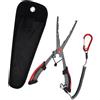 Tsophreniq Pinza da pesca con guaina e cordino a spirale da pesca Multitool per rimuovere lenze intrecciate, pinza con guaina e cordino a spirale, strumento multiuso per rimuovere lenze intrecciate