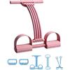 Sohodoo Corda di tensione multifunzione, fascia elastica di resistenza for estrattore for pedali yoga a 8 tubi, attrezzatura for il fitness con corda di tensione, for allenamento dimagrante(Pink)
