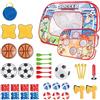 Nuyhgtr Kids Cornhole Toss Game, Cornhole Board Set, Interactive Cornhole Game, Bean Bag Toss Set, 82 x 60 x 52 cm, Foldable Interactive Kids Cornhole Toss Game Set for Boys and Girls Ages 3-8