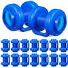 Gatuida 16 Pezzi Cappucci per Asta Trampolino in ABS Blu Copertura Resistente per Tubi Trampolino Installazione Facile e Struttura Robusta Accessori
