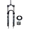 LHHL 26/27.5/29 Forcella Ammortizzata MTB Corsa 100 mm Tubo Dritto da 1-1/8"Forcelle Anteriore per Bicicletta QR 9 * 100 mm Blocco Manuale Alluminio per XC AM Freno a Disco(26'')