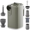 gifyym Pompa ad aria portatile | Gonfiatore elettrico con luce da campeggio e 5 ugelli - Mini pompa ad aria da esterno | per galleggianti materassi gonfiabili per casa, viaggi, sport, spiaggia, strada