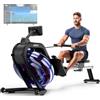 JOROTO Vogatore Professionale per Casa, Vogatore ad Acqua con Serbatoio Dell'acqua 28L e Inclinazione di 45°, Capacità di Carico 150 kg e Bluetooth, Supporto Tablet, Abbonamento Kinomap 44 Giorni