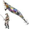 Genérico Jig Glow Squid, Squid Jig Glow, esche da trolling realistiche, strumenti di attrazione fluorescenti artificiali per il lago di mare, esche notturne in acqua salata