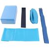 Domary Set Yoga Fitness 5 Pezzi Blocco Yoga Cintura Stretch Asciugamano in Lattice di Resistenza Palla per Esercizi con Blocchi in Eva Palla PVC per Allenamento Pales