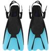 BYZESTY Pinnette Nuoto Piscina Corte, 2 Pinne Piscina, Regolabili Pinne Corte, Taglia 34-38/Blu, Pinne Da Snorkeling, Adulti Pinne Nuoto Piscina per Snorkeling, Immersioni, Nuoto, Adulti, Uomini, Donne