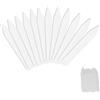 Senda 50 paia di rinforzi per colletto della camicia, in plastica, per abiti, collari, stecche rinforzanti, estensori per colletto in tessuto bianco, per uomini e donne, camicie, eventi formali (6 x 1
