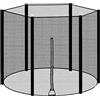 Generisch Rete di sicurezza per tappeto elastico, rete di sicurezza di ricambio per trampolino, resistente alle intemperie, resistente ai raggi UV, traspirante, ad alta densità, per bambini, ragazze e