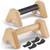 Sunowl Parallel Calisthenics,Parallele Basse mit 4 Cintura anti-slip, Maniglie per Flessioni in Legno,Push Up Bar Fitness for Home Fitness for Calisthenics Equipment