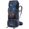 Bseash Zaino da escursionismo impermeabile 80 l con copertura anti-pioggia, zaino leggero per sport all'aria aperta, viaggio, arrampicata, escursionismo, Verde militare, 80L