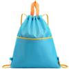 LSHIJI Sacca Borsa portaoggetti, borsa sportiva con coulisse, zaino da viaggio, portatile(Lake blue-)