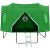 Generisch Telo protettivo per trampolino elastico, protezione UV, resistente alle intemperie, tessuto Oxford rivestito in argento, 6 aste, compatibile con 1,8 m, 2, 3,7 m, pioggia, , giardino, sicurezza