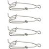 Tsophreniq 4 pezzi da pesca con palangari clip a scatto rapidamente esche connettore in acciaio inox gancio a scatto pin accessorio da pesca facile da usare ami da pesca clip esche
