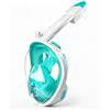AONAT Maschera Snorkeling Integrale 180 Gradi Anti Appannamento Con Tubo Rimovibile E Supporto Fotocamera, Maschera Subacquea In Silicone Regolabile Verde Per Snorkeling E Nuoto（A）