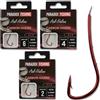 Paradox Fishing Set di ami per anguille 8 # (2 x 10 pezzi) | Ganci in carbonio rosso con 2 ardiglioni sulla coscia, lunghezza 50 cm e lenza ad alte prestazioni da 0,22 mm per anguille