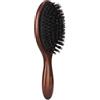 BESTOOL Mini spazzola per capelli, piccola spazzola con setole di cinghiale da viaggio, setole naturali in faggio per capelli sottili e fini, spazzola per barba per la cura quotidiana della barba