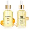 LOPHE Olio Unghie Cuticole, 2PCS Olio per la Cura di Unghie con Olio di Jojoba, Vitamina B, Cheratina, Idratante e Rigenerante, Vegan e Naturale-Aroma Fruttato, 15 ml(C)