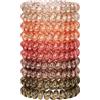 JessLab Elastici Spirale per Capelli, 10 Pezzi Senza per Tracce in Plastica per Coda di Cavallo, Accessorio per Ragazze e Donne, Colori Assortiti (#35)