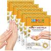 AWIWTOBQ 5 paia di guanti idratanti, maschere per mani esfolianti, cura delle mani morbida, per mani secche e screpolate (miele latte)