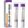 Dmrbiy 2 pezzi 12% di crema acido azelaico (20 g*2), rimozione brufolomi, acido azelaico siero viso acne, combatte acne, brufoli e rosacea e riduce le macchie di pigmento