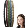 JJiaoLinin Fasce Capelli, 5 Pezzi Elastiche per Capelli da Donna, Cerchietti Sottili Con i Denti, Colorati Antiscivolo, Moda Raggazza