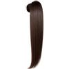 Ser Mulher Coda Capelli Extension di Cavallo Lunga 90 cm - Termofibra Resistente, Effetto Naturale - Peso: 185 g - Facile da Applicare - Coda Finta Capelli Lisci, (Dark Brown, Lisci) MARILIA