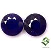 SBI Gems 7 MM Naturale Zaffiro Blu Taglio Rotondo Paio 4.06 Cts Calibrata Loose Gemme Gf
