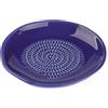 TURBO PRODUKTE Grattugia in ceramica, ideale per zenzero, aglio e limoni, lavabile in lavastoviglie, piatto per grattugia in stile mediterraneo, blu scuro, 1 pezzo