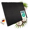 casa pura Tappetino in cocco di alta qualità tappeto in fibra naturale ottimo zerbino per interni ed esterni tappetino d'ingresso resistente e assorbente molte dimensioni spessore (Nero 23 mm, 80 x 100 cm)