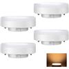 GERUI Set di 4 lampadine GX53 9 W, luce bianca calda, 3000 K, 230 V AC, 120 gradi, 600 lm, GX53, faretto da incasso per armadio, non dimmerabile, per lampada da soffitto