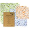 Bamobo [6x] Salviette di cera d'api biologiche per alimenti - Bio Bees Wrap - Beeswax Wrap - Pellicola trasparente riutilizzabile - Prodotti sostenibili senza plastica