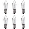ShuoHui 6 candele scanalate per archi con lampade, 8 V 3 W, con filettatura E10 (8 Volt)