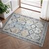 BEIMO Tappeto Salotto Vintage, Tappeto Antiscivolo Lavabile, Moderno Tappeti Camera Da Letto, Tappeti Persiano per Cucina, Soggiorno, Ufficio, Blu Navy, 60x90cm