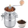 Buachois Macinacaffè Manuale, Portatile Macinacaffe da Mano, Utensile Manuale per Macinacaffè in Acciaio Inossidabile per Chicchi di Caffè o Spezie,Famiglia Delicate,Viaggi(D'argento)