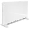 VONROC Termoconvettore Elettrico Smart 2500W - Pannello in Vetro con Display LED - Controllo WiFi tramite App Tuya Smart Life - Termostato 5-50°C - Timer - IP24 - Parete o Pavimento Bianco