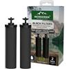 Monderma Black Filters 2 Filtri per Sistemi di Filtro Acqua a Gravità Compatibile con Sistemi di Filtrazione Weeplow, Berkey, Berkefeld, Doulton, Riduce i Contaminanti ad Altezza del 99,99%