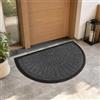 Pinkrin Zerbino esterno 50 x 80 cm, lavabile, resistente alle intemperie, antiscivolo, di alta qualità, semicircolare, per esterni e interni, estetico per porta di casa