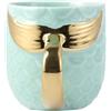 MAGICLULU Tazza da Sirena in Ceramica Oro Perla con Manico Forma di Coda di Sirena Tazza da Caffè Versatile per Caffè Tè Zuppa Cioccolata Calda Ecc per Uso Quotidiano o Regalo per Compleanno