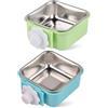 CZMTBO 2 ciotole da appendere per conigli, in acciaio inox, da appendere, per conigli, ciotole per animali domestici, per criceti, gatti e cani
