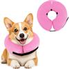 ACTOYS Collare Elisabettiano Cane, Collare Elisabettiano Cane Morbido, Collare Gonfiabile Cani, per Protezione Post-Operatoria di Testa, Torace e Addome (rosa, M)