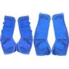 Leberna Set di 4 stivali da mosca per cavalli, traspiranti, comodi, in rete, riducono il calpestio, lo stress sugli zoccoli e l'affaticamento delle gambe (blu scuro, pannocchia)