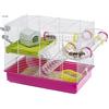 FERPLAST Gabbia Roditori LAURA per Criceti, in Metallo, Accessori inclusi: Mangiatoia, Beverino, Casetta, Ruota, Ripiano, Set Tubi. 46x29,5xh37,5cm