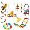 Dexpally 16 Pezzi Giochi per Pappagalli, Giocattoli Pappagalli Giochi Pappagallo Legno Gioco per Voliera Pappagallo Gioco per Uccelli, Conure, Inseparabili, Fringuelli