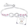 Esmoly Bracciale Donna Argento Infinito Braccialetto Cuore Zircone Regolabile Regalo Donna Ragazza (10)