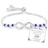 Esmoly Bracciale Donna Argento Infinito Braccialetto Cuore Zircone Regolabile Regalo Donna Ragazza (09)
