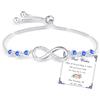 Esmoly Bracciale Donna Argento Infinito Braccialetto Cuore Zircone Regolabile Regalo Donna Ragazza (03)