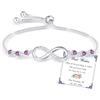 Esmoly Bracciale Donna Argento Infinito Braccialetto Cuore Zircone Regolabile Regalo Donna Ragazza (06)
