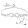 Esmoly Bracciale Donna Argento Infinito Braccialetto Cuore Zircone Regolabile Regalo Donna Ragazza (04)