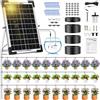 Onherm Kit di Irrigazione Automatica Solar per 30 Piante in Vaso, con Tubo da 35M e 300 Modalità di Irrigazione, Automatica Irrigazione Solare a Goccia per Giardin, Balcone, Piante in Vaso